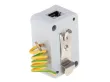 Surge protector for LAN network, mounted on a DIN rail