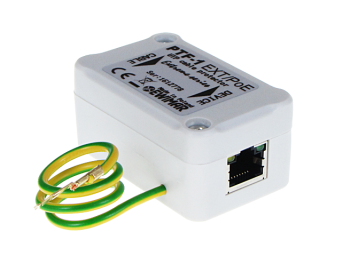 High-efficiency Ethernet surge protection for LAN, PTF-1-EXT/PoE
