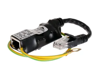 Miniaturowy ogranicznik przepięć do ochrony sieci LAN, PTF-51-EXT/PoE/Micro/T w osłonie termokurczliwej