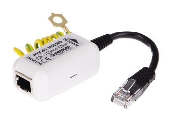 Miniature surge protector for Ethernet, PTF-51-ECO/PoE/Micro