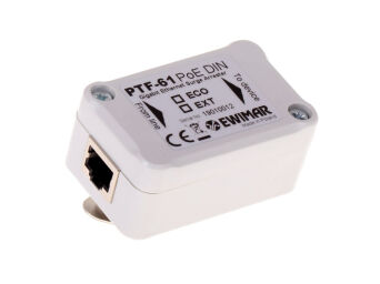 LAN surge arrester for Gigabit Ethernet, DIN rail mounted, PTF-61-EXT / DIN