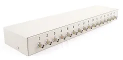 16- channel surge protection to UTP and coaxial cable LHD-16 series EXT with power supply distribution