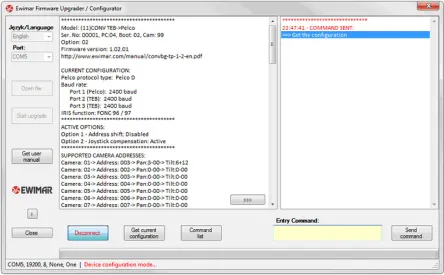 PC software for configuring and updating Ewimar devices , Firmare Upgrader / Configurator