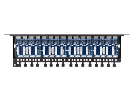 Patch panel for 1Gb LAN with surge protection