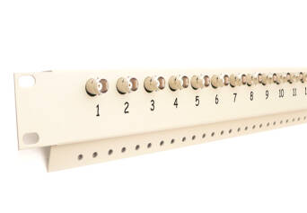 CCTV Rack patch panel with power supply distribution