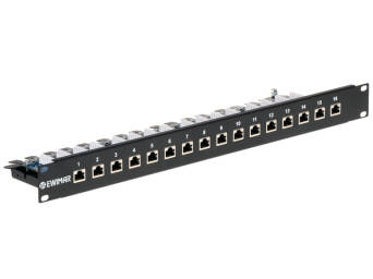LAN / IP-CCTV patch-panel 16 channels with surge protector, PTU-516R-EXT/PoE 