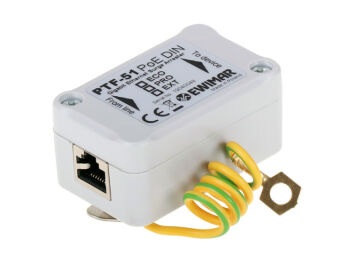 LAN surge protector mounted on DIN rail for IP camera, PTF-51-EXT/PoE/DIN