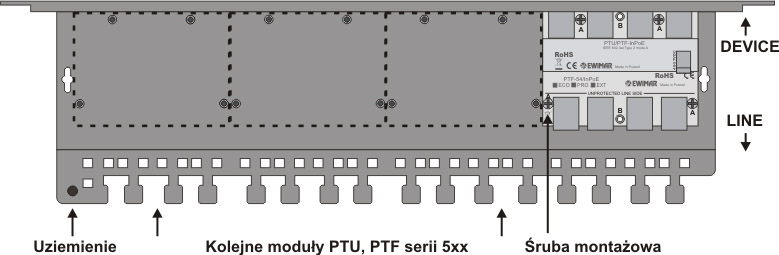 Ограничитель перенапряжений rack panel PTF-54-EXT/InPoE/A