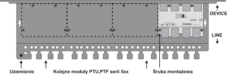 PTF-54-PRO/InPoE/P rack panel surge protector